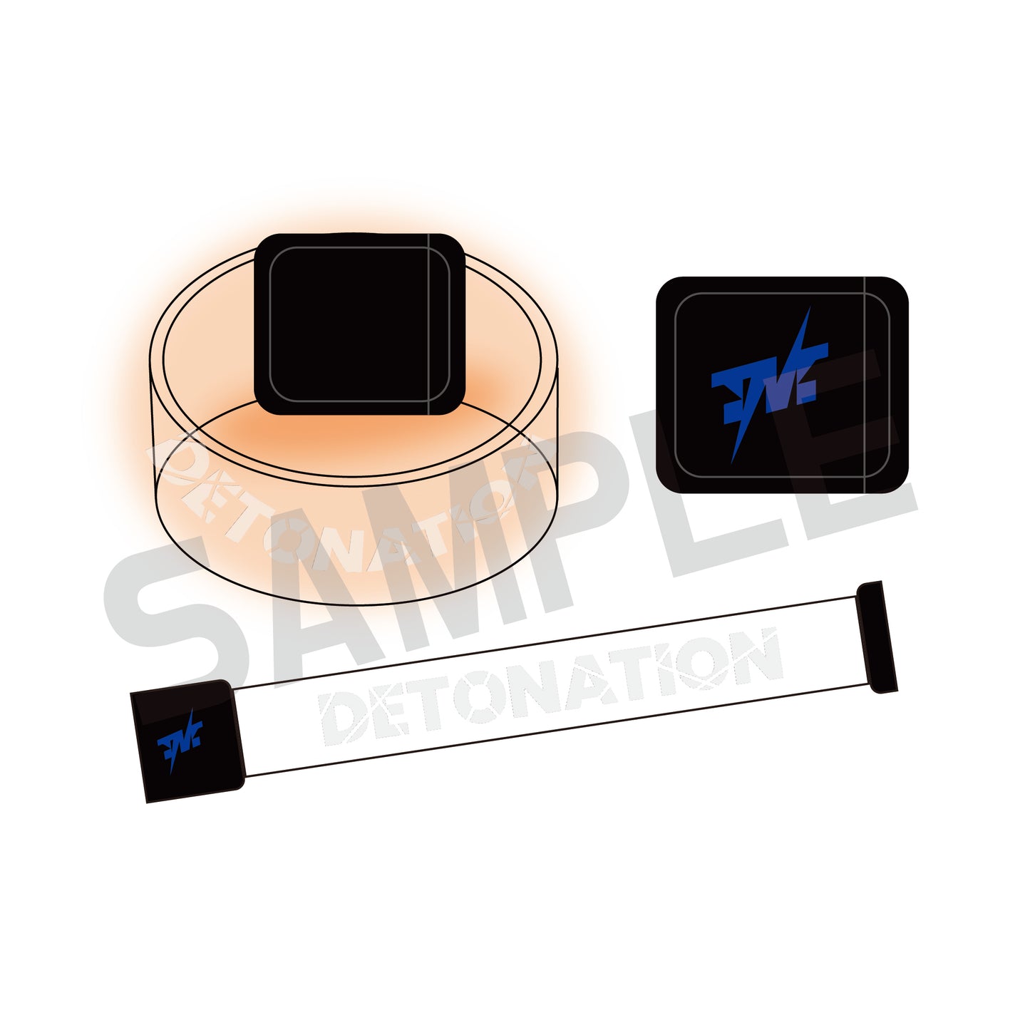 【DETONATION】LEDバングルライト(orange)